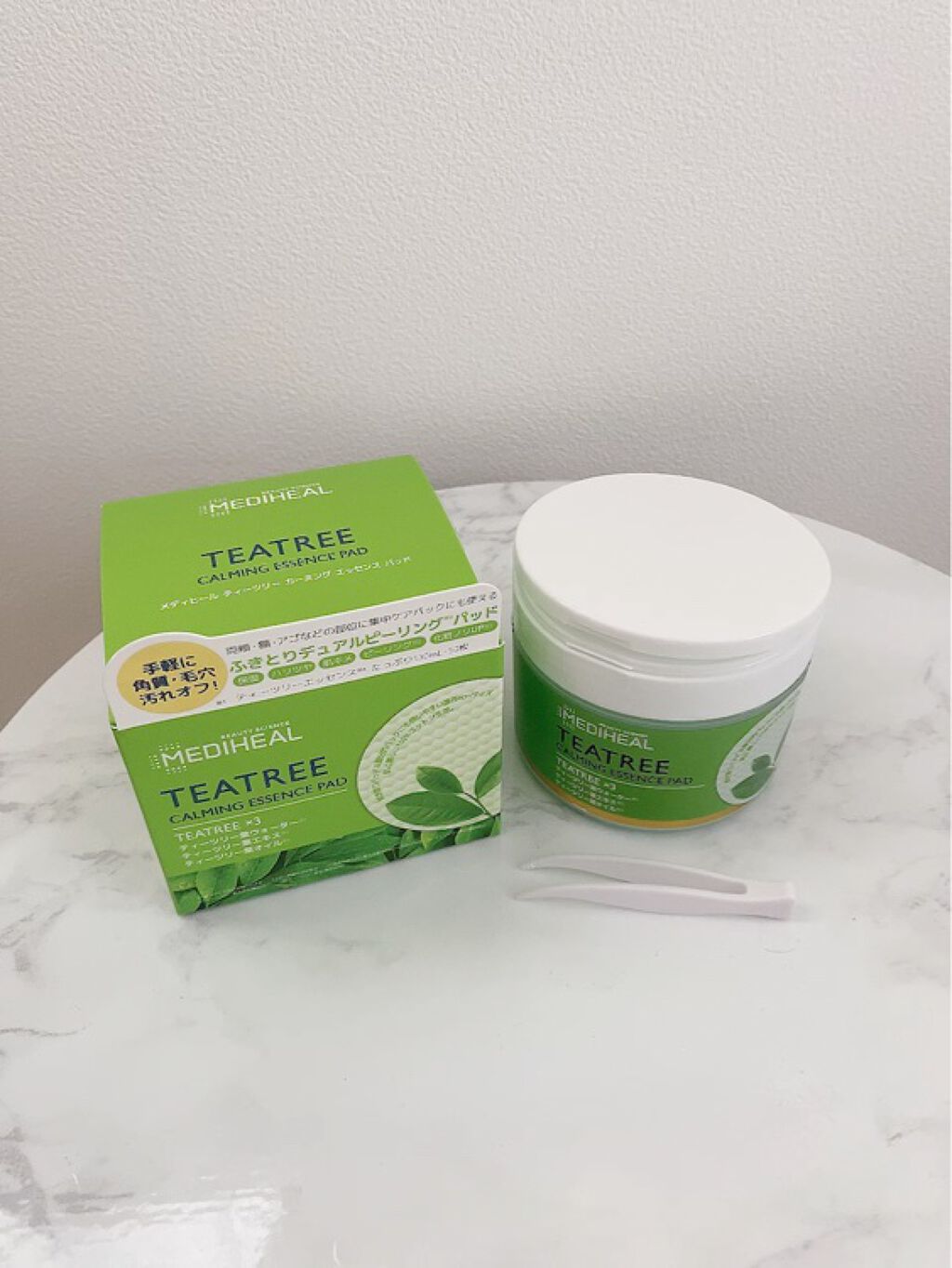 ティーツリーカーミングエッセンスパッド/MEDIHEAL/トナーパッドを使ったクチコミ（1枚目）