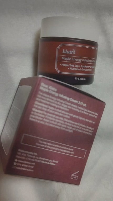 メープルエナジーインフュージングクリーム/Klairs/フェイスクリームの人気ショート動画