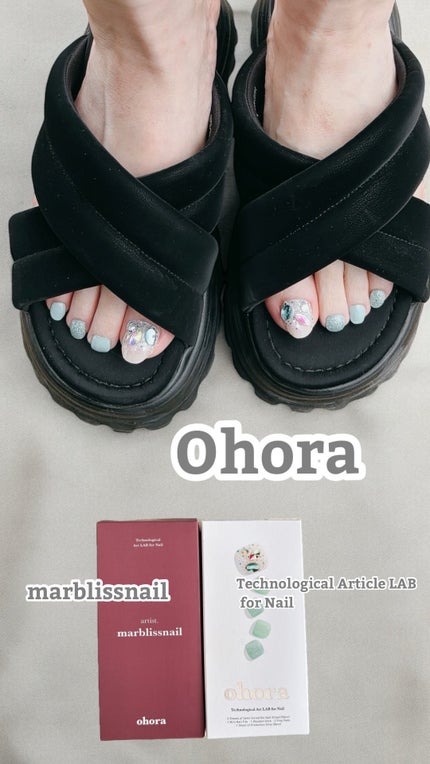 セミキュアジェルネイル(ペディキュア)/ohora/ネイルシールの人気ショート動画