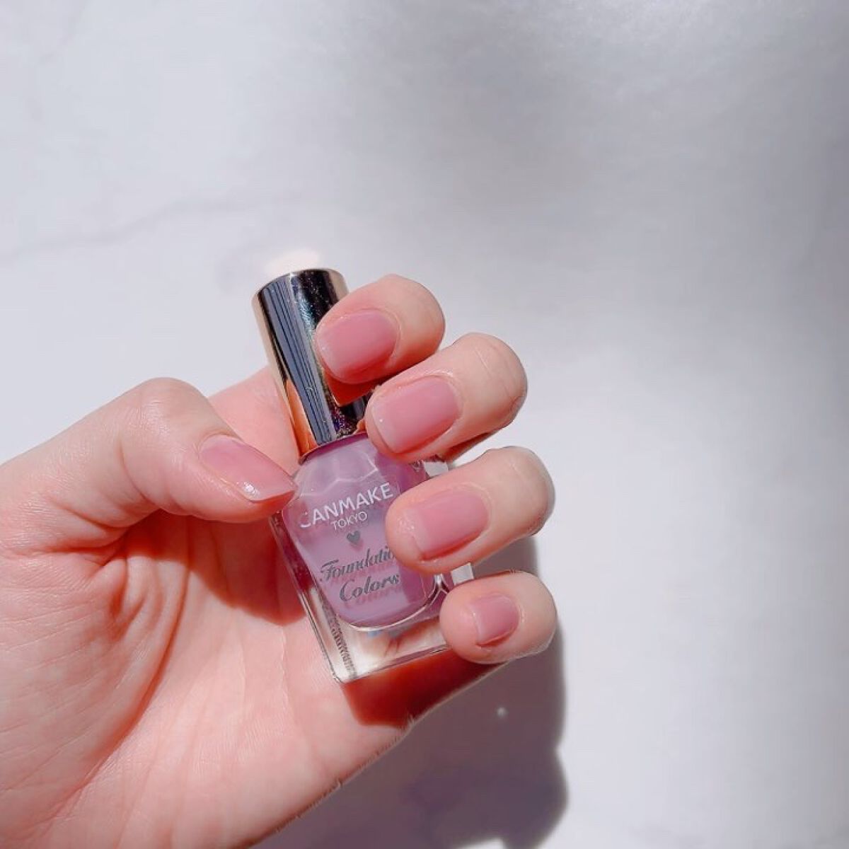 ファンデーションカラーズ 02 ラベンダーピンク/キャンメイク/マニキュアを使ったクチコミ（2枚目）