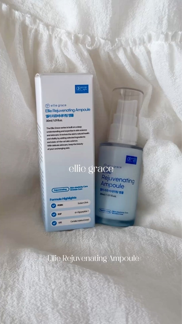 ellie grace
Ellie Rejuvenating Ampoule

エリー リジュビネイティング アンプル
@elliegrace_jp  @jung_in_korea

保湿、鎮静アンプル♡
テクスチャーはとろっとしていて
乳