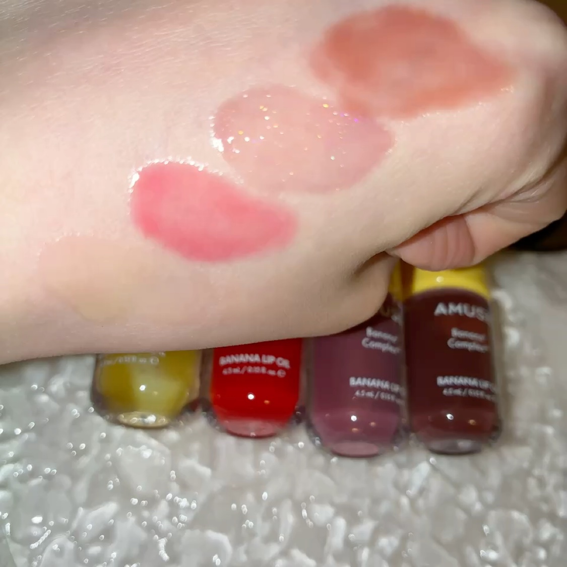 バナナリップオイル/AMUSE/リップオイルを使ったクチコミ（3枚目）