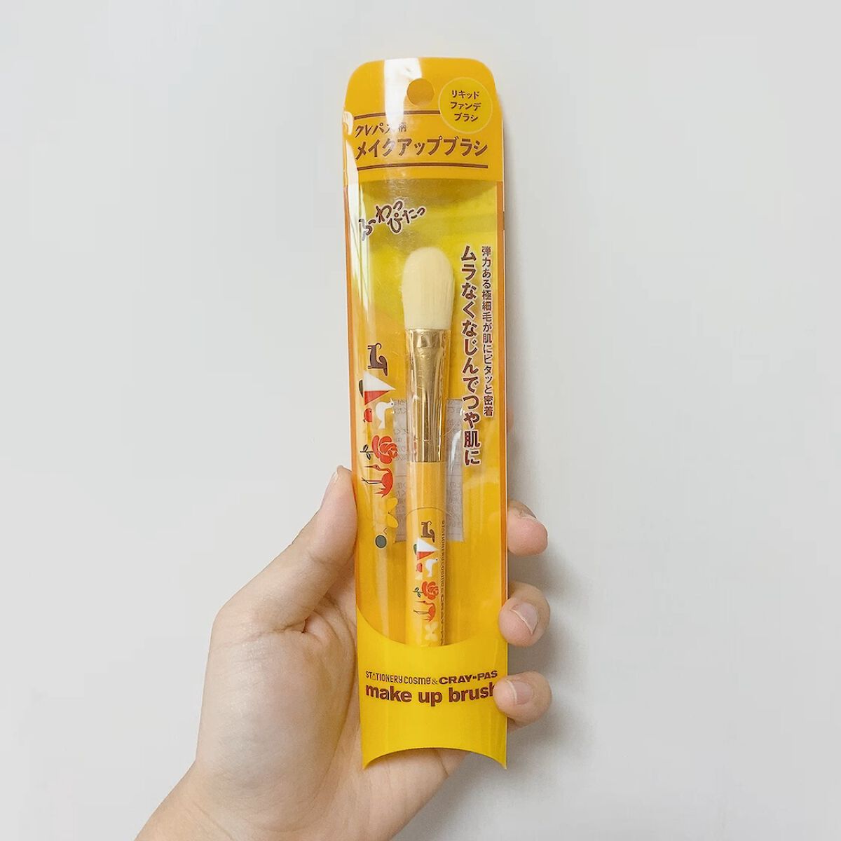  クレパス柄 リキッドファンデブラシ/ステーショナリーコスメ/メイクブラシを使ったクチコミ（1枚目）