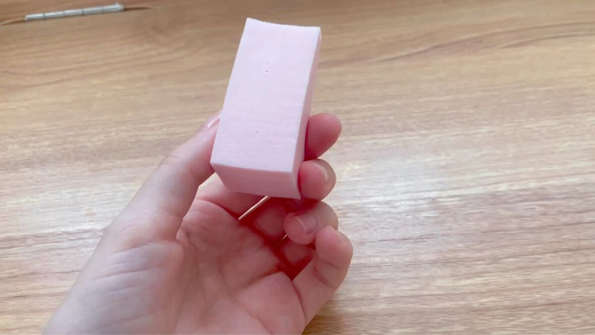 メイクアップスポンジ(バリューパック ウェッジ型 30個)/DAISO/パフ・スポンジを使ったクチコミ（3枚目）