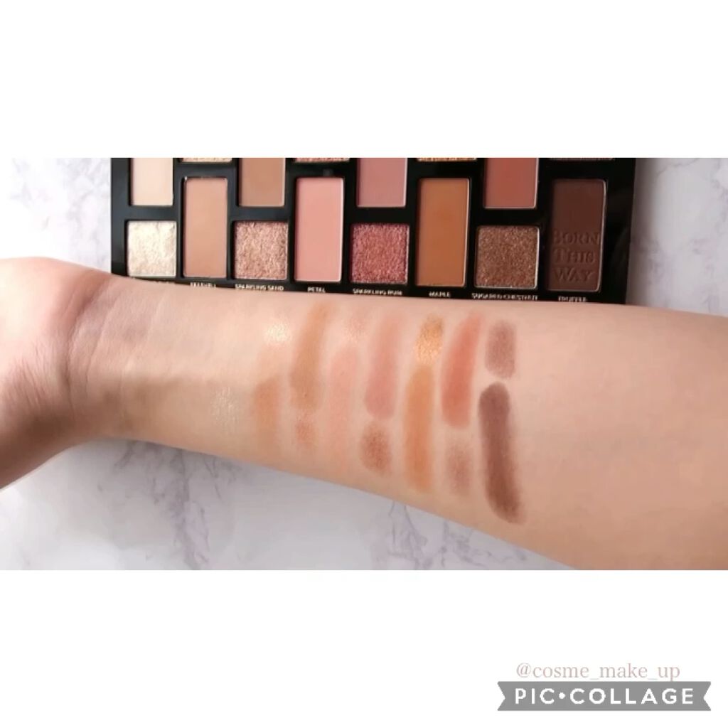 ボーン ディス ウェイ ザ ナチュラル ヌード アイシャドウ パレット/Too Faced/アイシャドウパレットを使ったクチコミ（3枚目）