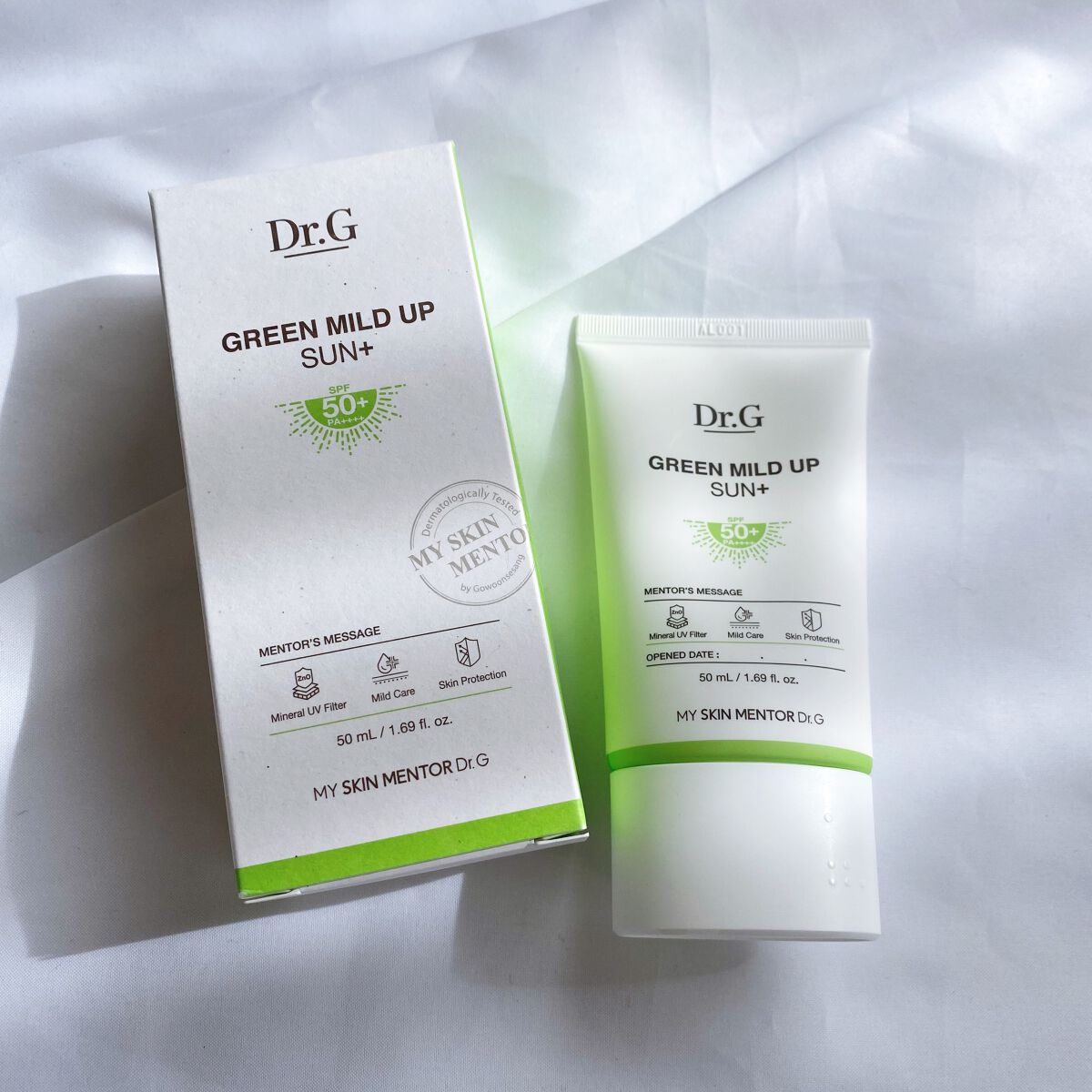 グリーンマイルドアップサンプラス/Dr.G/日焼け止めクリームを使ったクチコミ（1枚目）