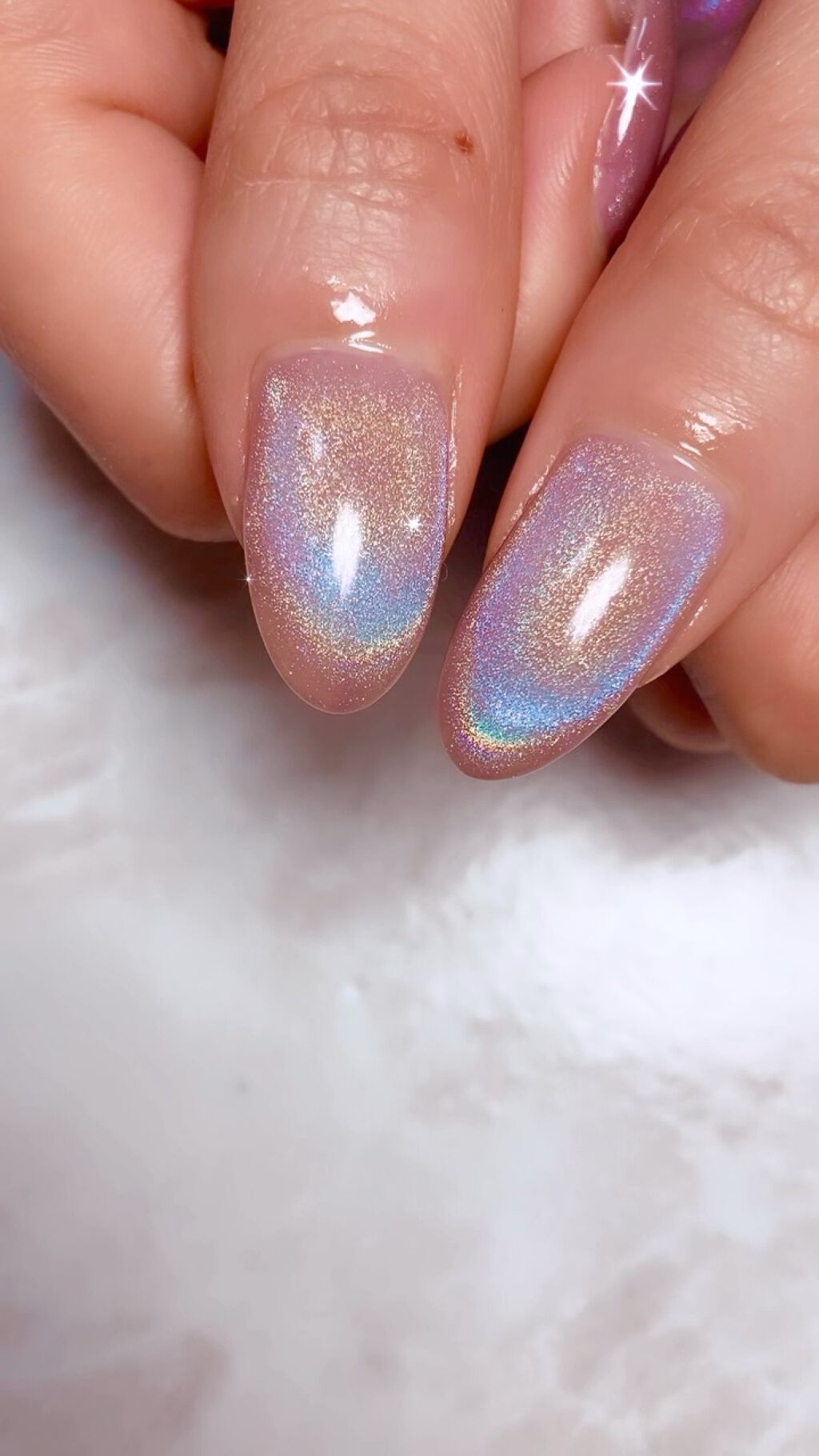 ラブリーユニコーンキャッツアイジェル/グレースジェル/ジェルネイルを使ったクチコミ（1枚目）