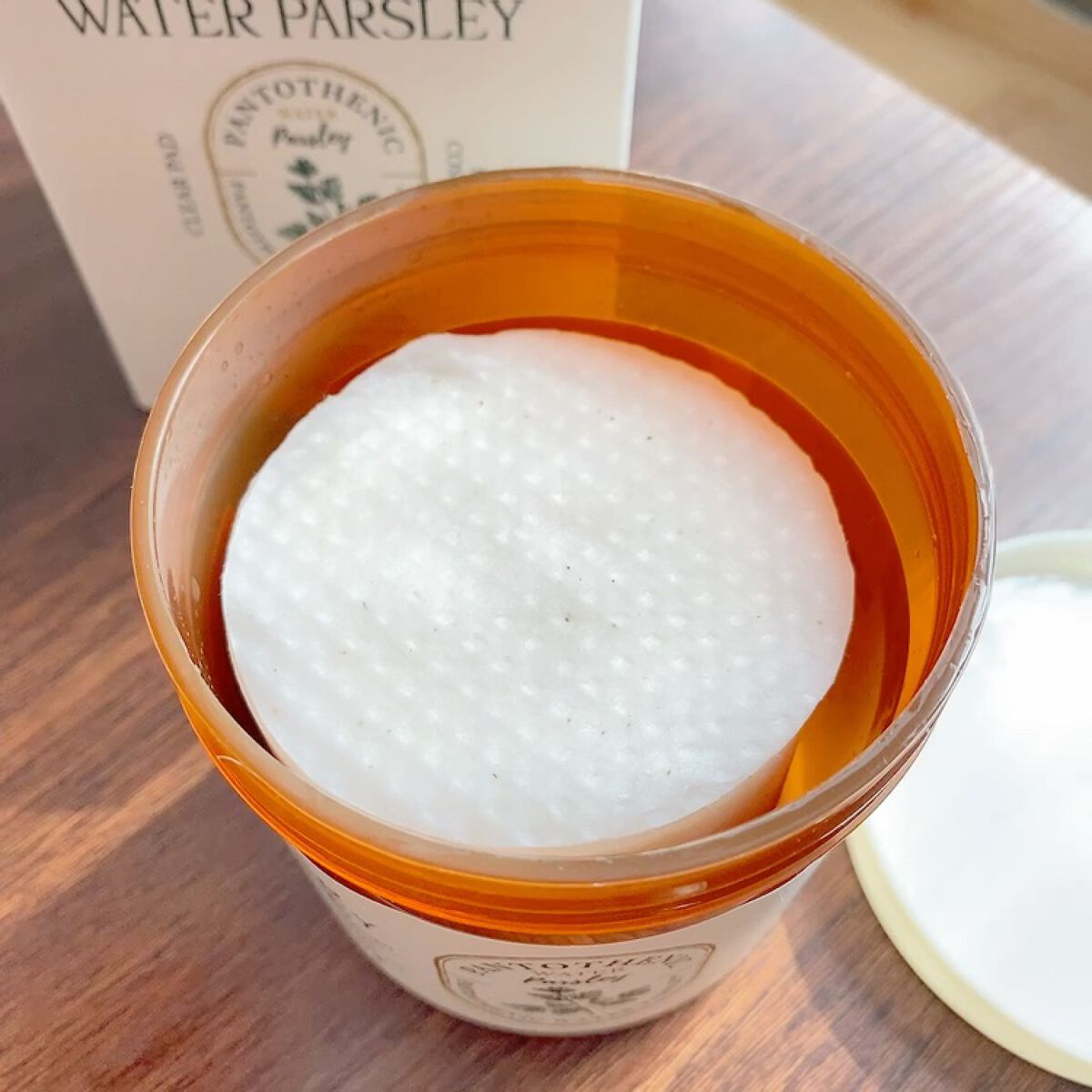 パントテン ウォーターパセリ クリアパッド/SKINFOOD/トナーパッドの動画クチコミ4つ目