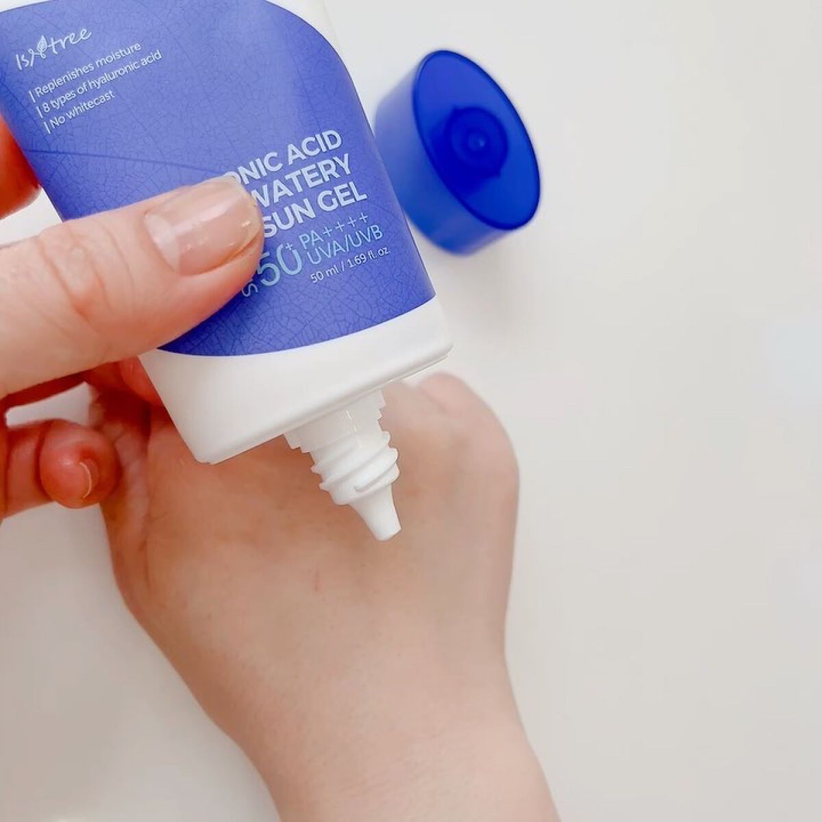 ヒアルロン酸ウォータリーサンジェル/Isntree/日焼け止めジェルを使ったクチコミ（2枚目）