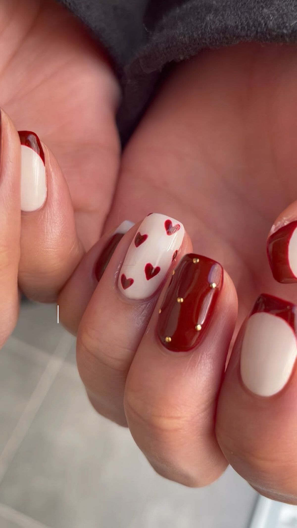 #キラキラネイル,#バレンタインネイル,#ちゅるんネイル,#韓国ネイル,#ハートネイルのネイルデザイン