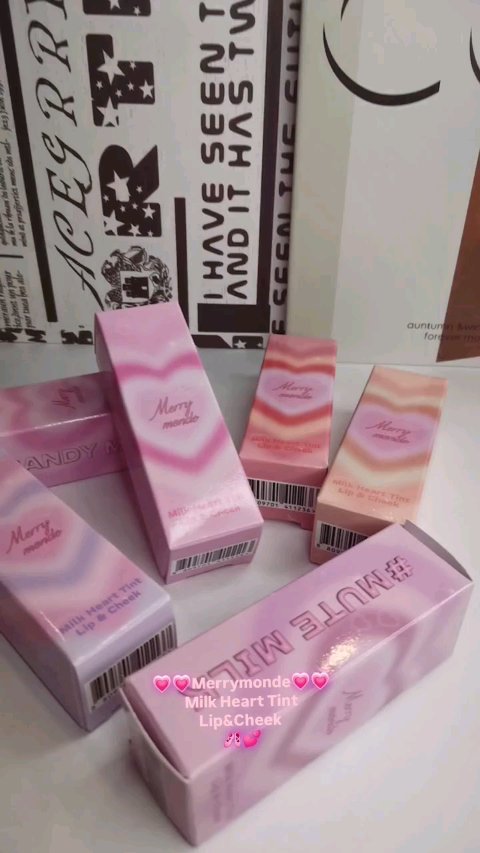 ミルクハートティントリップアンドチーク/Merrymonde/リップティントの人気ショート動画