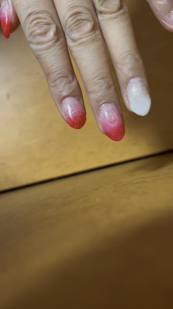 #セルフジェルネイル,#セルフネイル,#シロップネイル,#バブルネイルのネイルデザイン