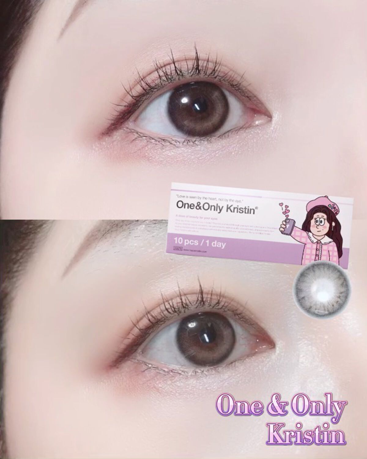One & Only Kristin/Hapa kristin/カラーコンタクトレンズを使ったクチコミ（2枚目）