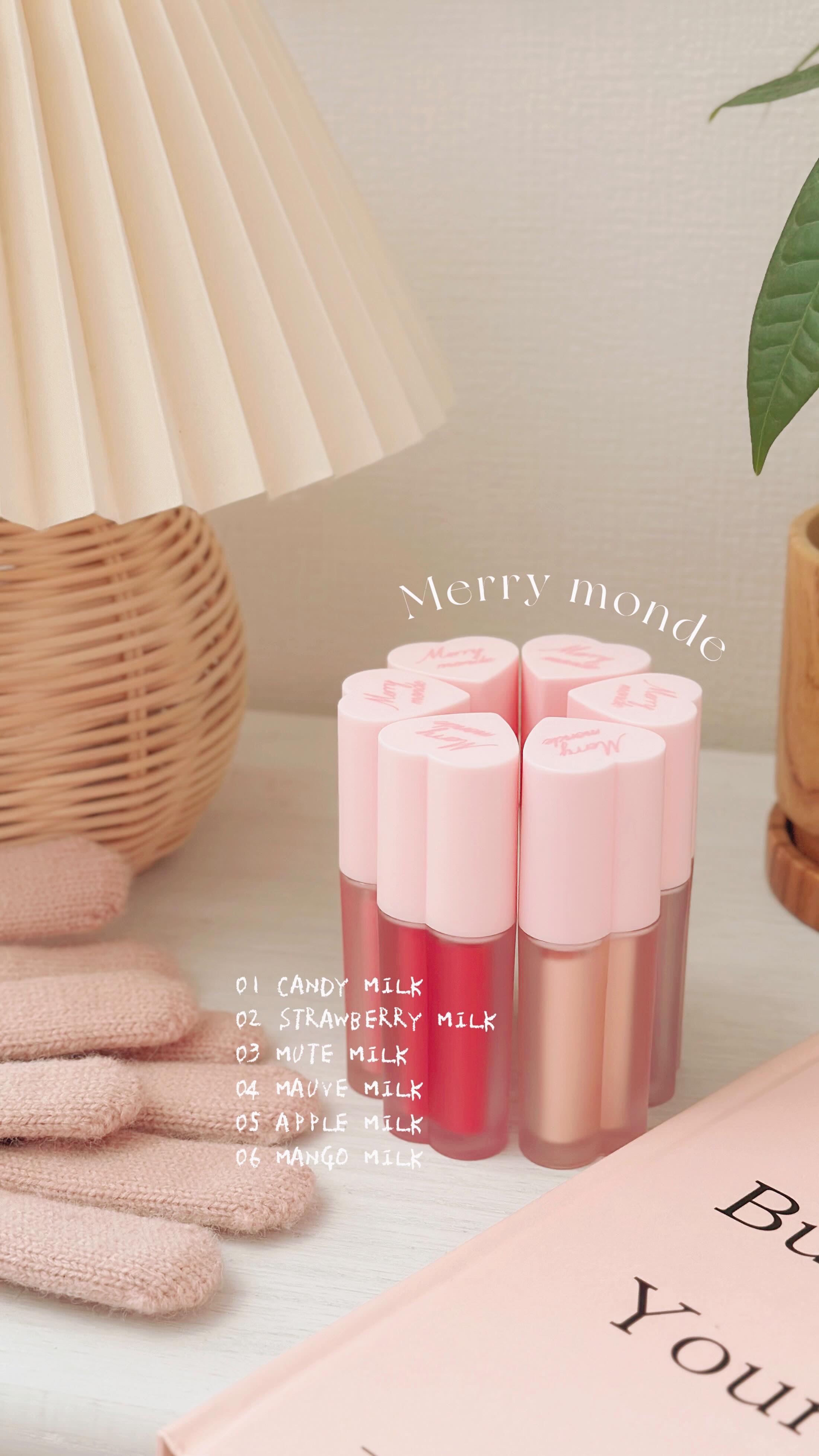 ミルクハートティントリップアンドチーク/Merrymonde/リップティントの動画クチコミ5つ目