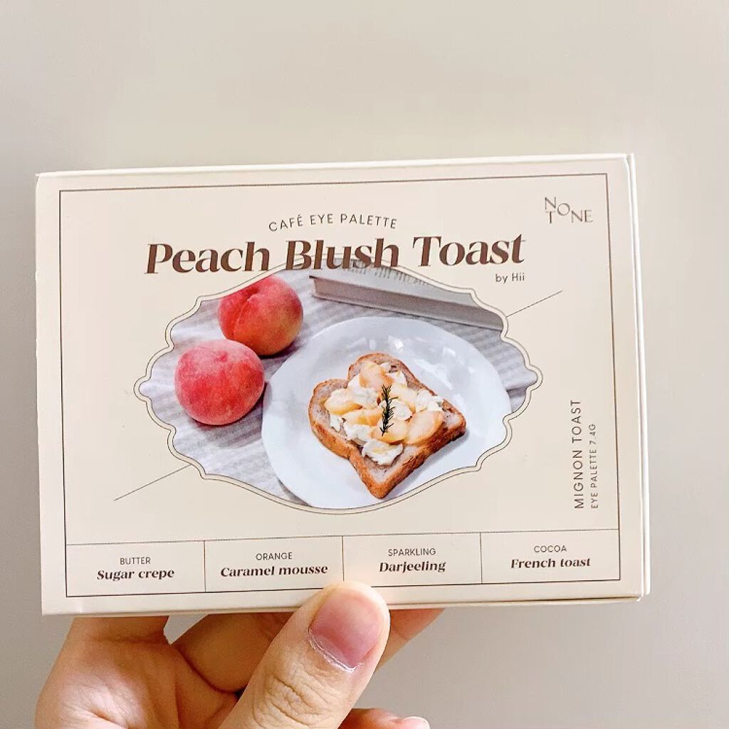 Peach Blush Toast cafe eye palette/NOTONE/アイシャドウパレットを使ったクチコミ（1枚目）