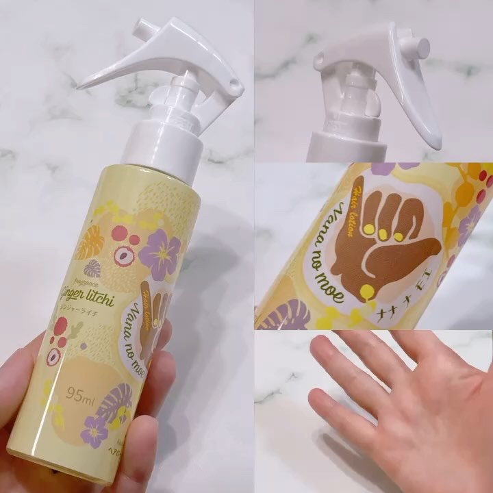 nananamoe ヘアーローションジンジャーライチのクチコミ「\トロピカルな香りのヘアローション🏝️/

ナナナモエ
ヘアローション（ジンジャーライチ）
容.....」（2枚目）