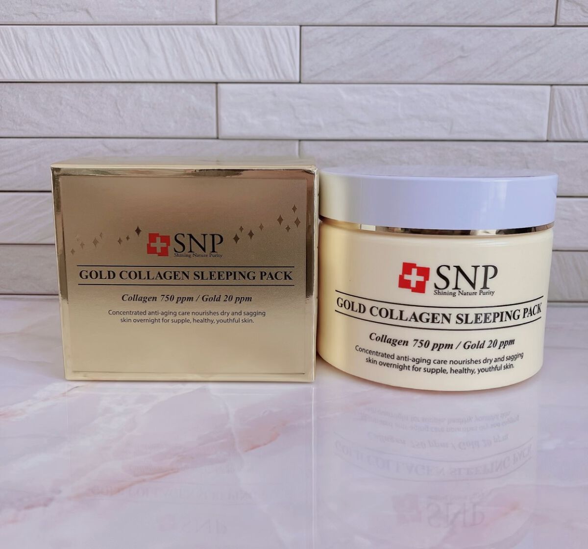 SNP ゴールド コラーゲン スリーピング パック/SNP/シートマスク・パックを使ったクチコミ（1枚目）