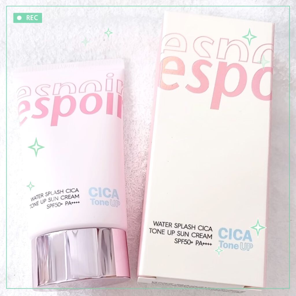 ウォータースプラッシュシカトーンアップクリーム/espoir/化粧下地を使ったクチコミ（1枚目）