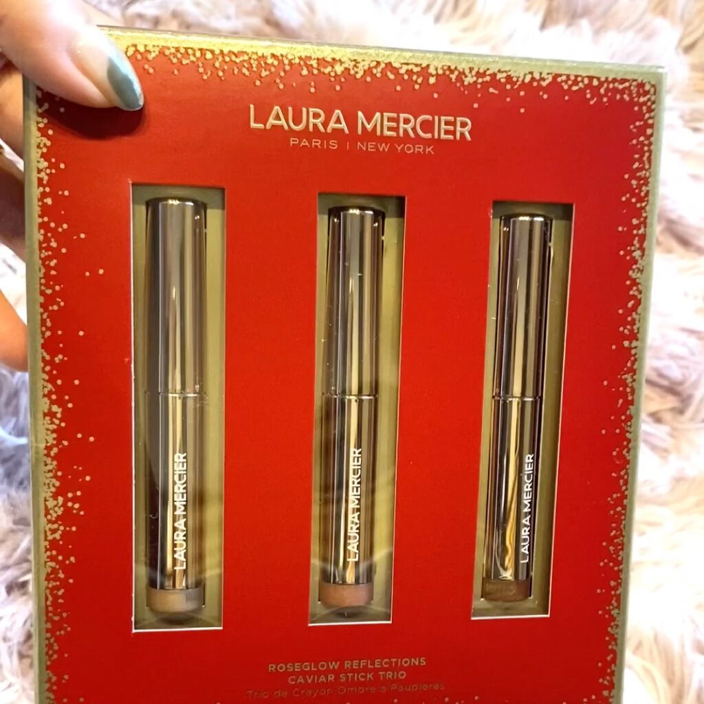 ローズグロウ リフレクションズ キャビアスティック トリオ/ローラ メルシエ/スティックアイシャドウを使ったクチコミ（2枚目）