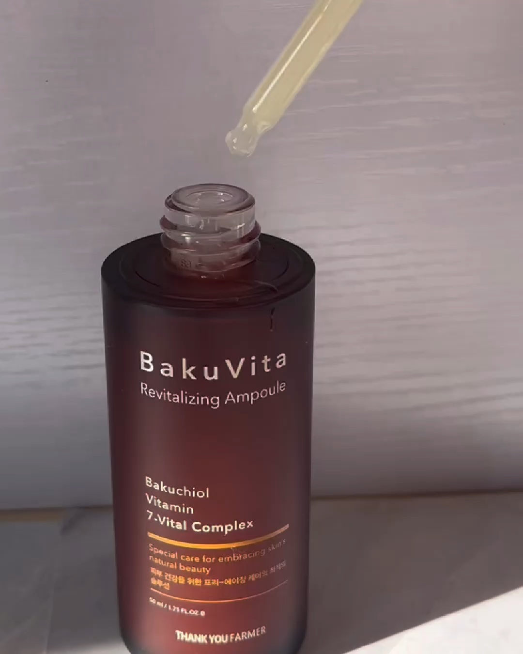 バクビタリバイタライジングアンプル/THANK YOU FARMER/美容液の動画クチコミ1つ目