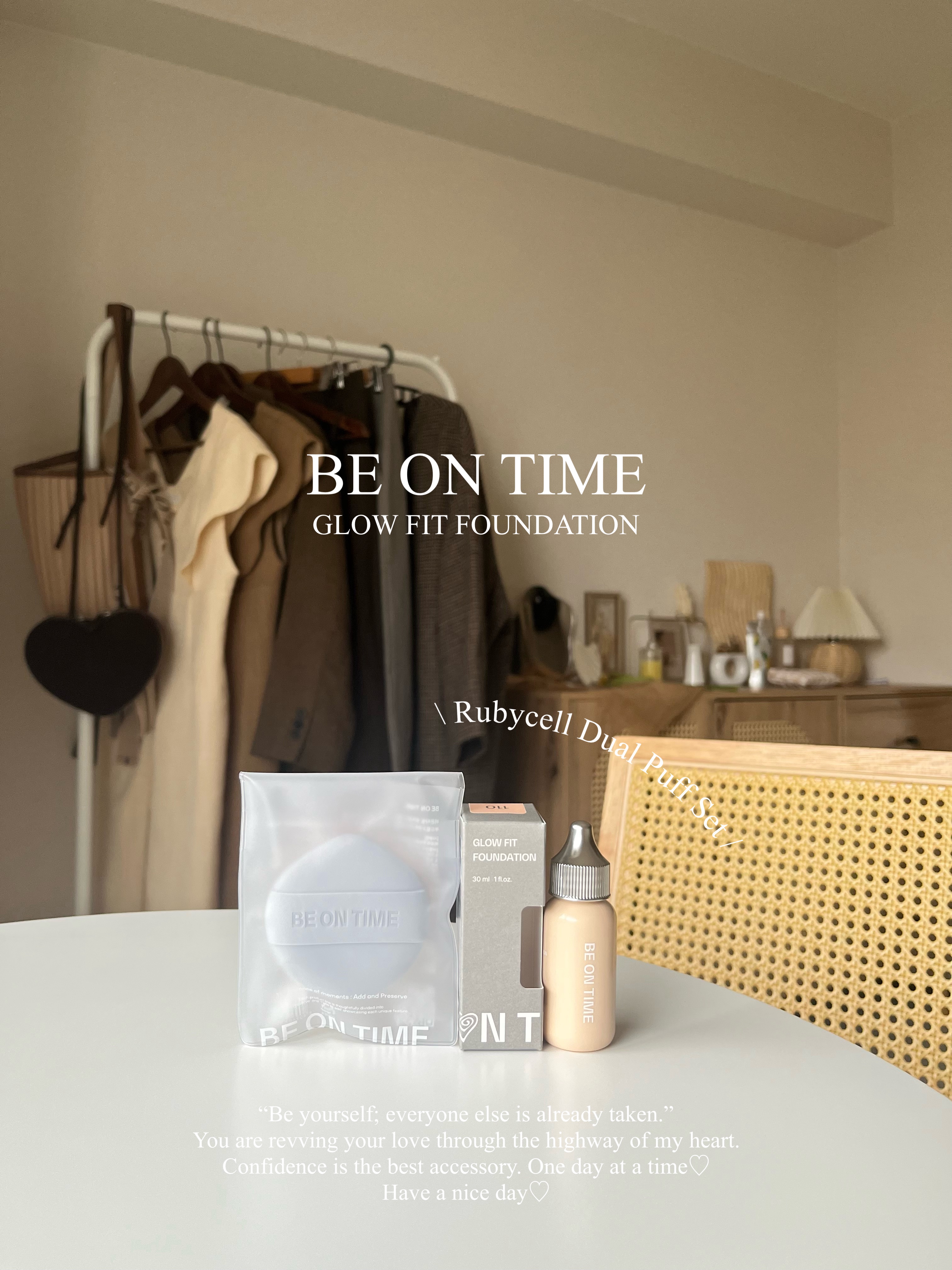 グロー フィット ファンデーション/BE ON TIME/リキッドファンデーションを使ったクチコミ（1枚目）