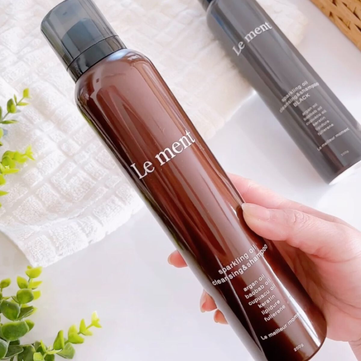 スパークリングオイル クレンジング＆シャンプー ブラック /Le ment/市販シャンプーを使ったクチコミ（2枚目）