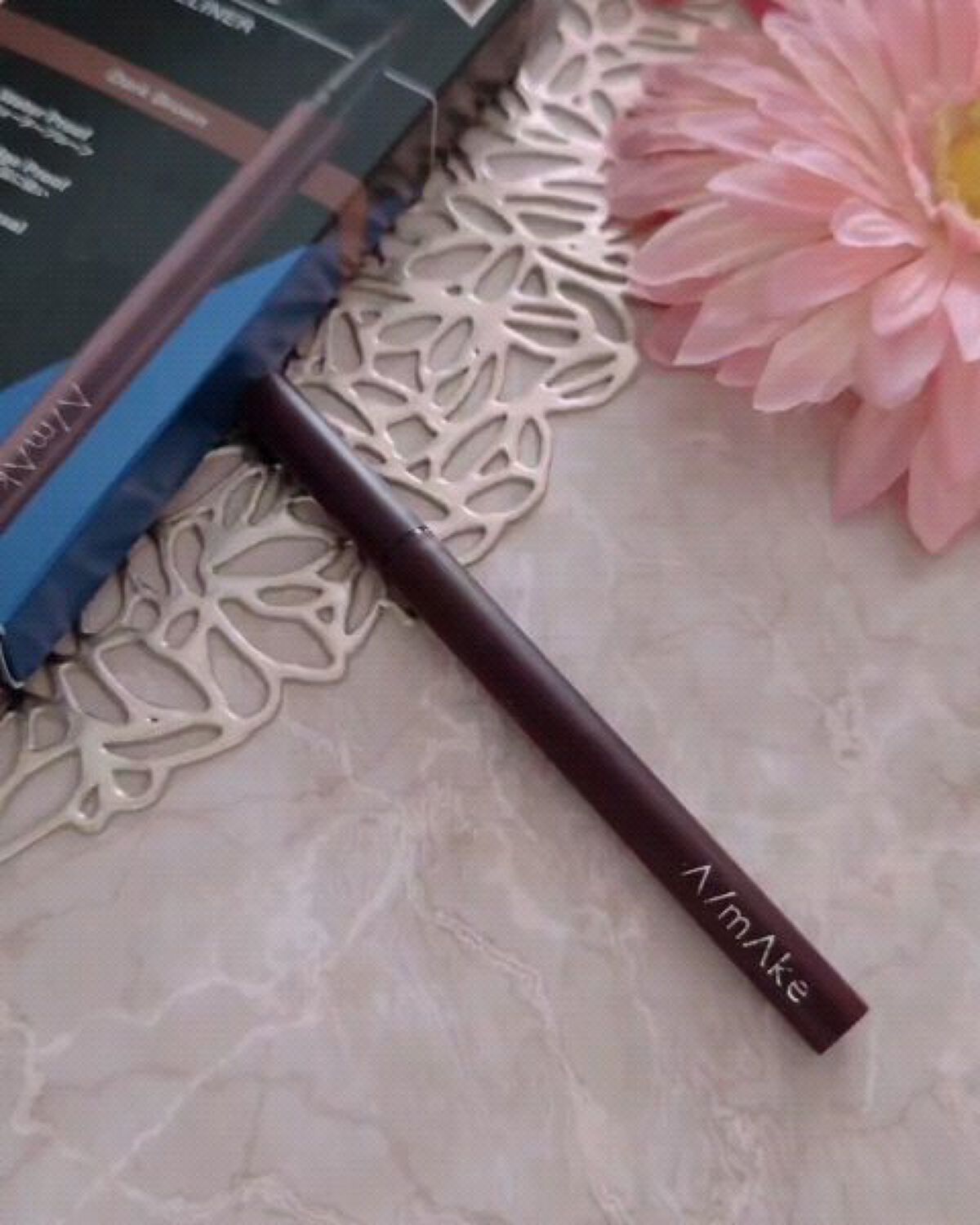 エーメイク マットリキッドアイライナー  ダークブラウン/A/mAke/リキッドアイライナーを使ったクチコミ（3枚目）