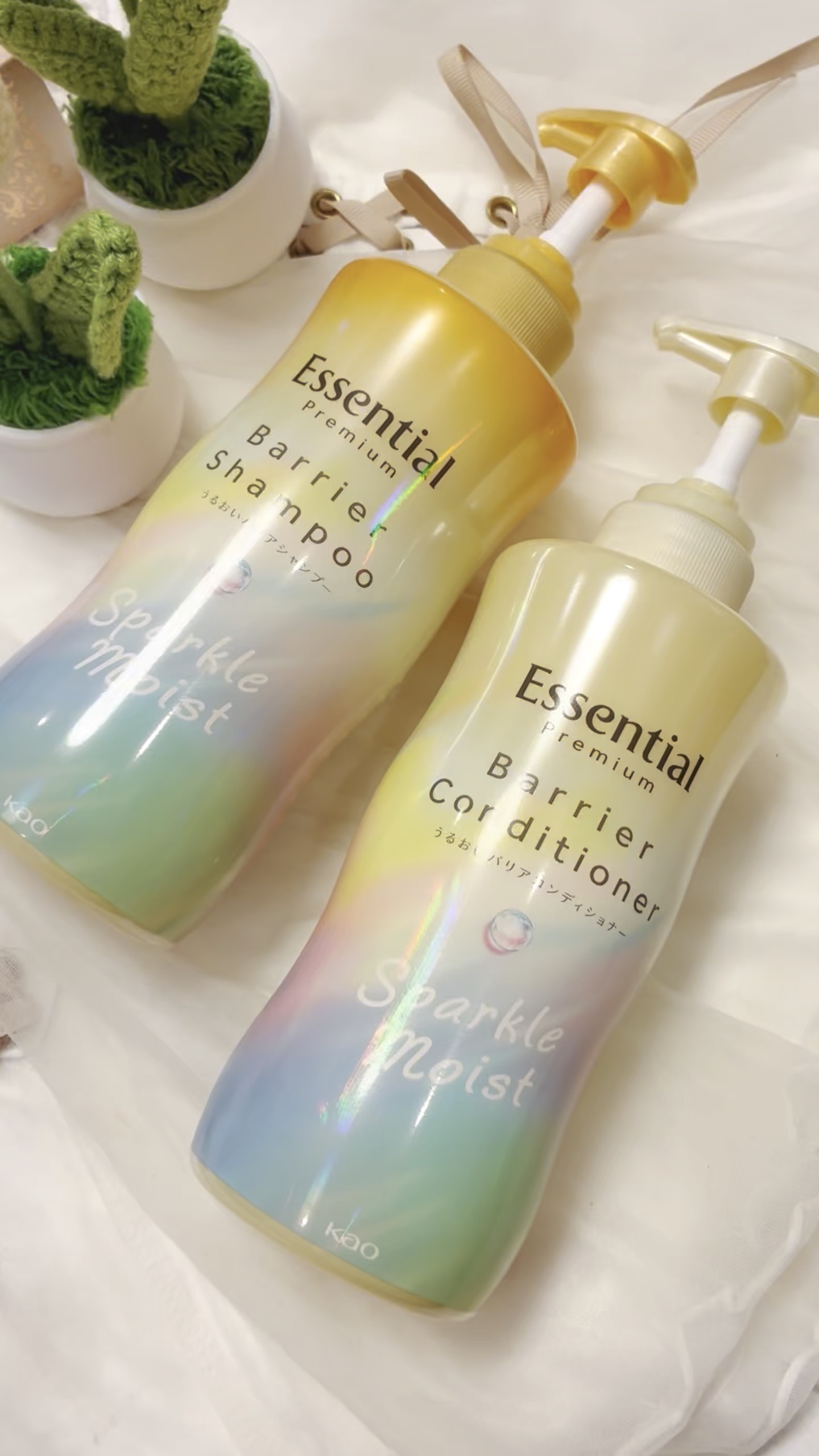 エッセンシャルプレミアム バリアシャンプー・コンディショナー スパークルモイスト/エッセンシャル/市販シャンプーの人気ショート動画
