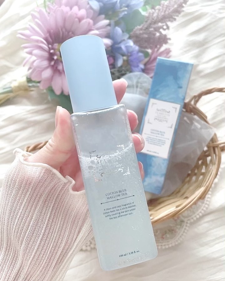 パヒュームヘア＆ボディミスト コットンブルーメロウティー/TEABLESS/ヘアミストを使ったクチコミ（2枚目）