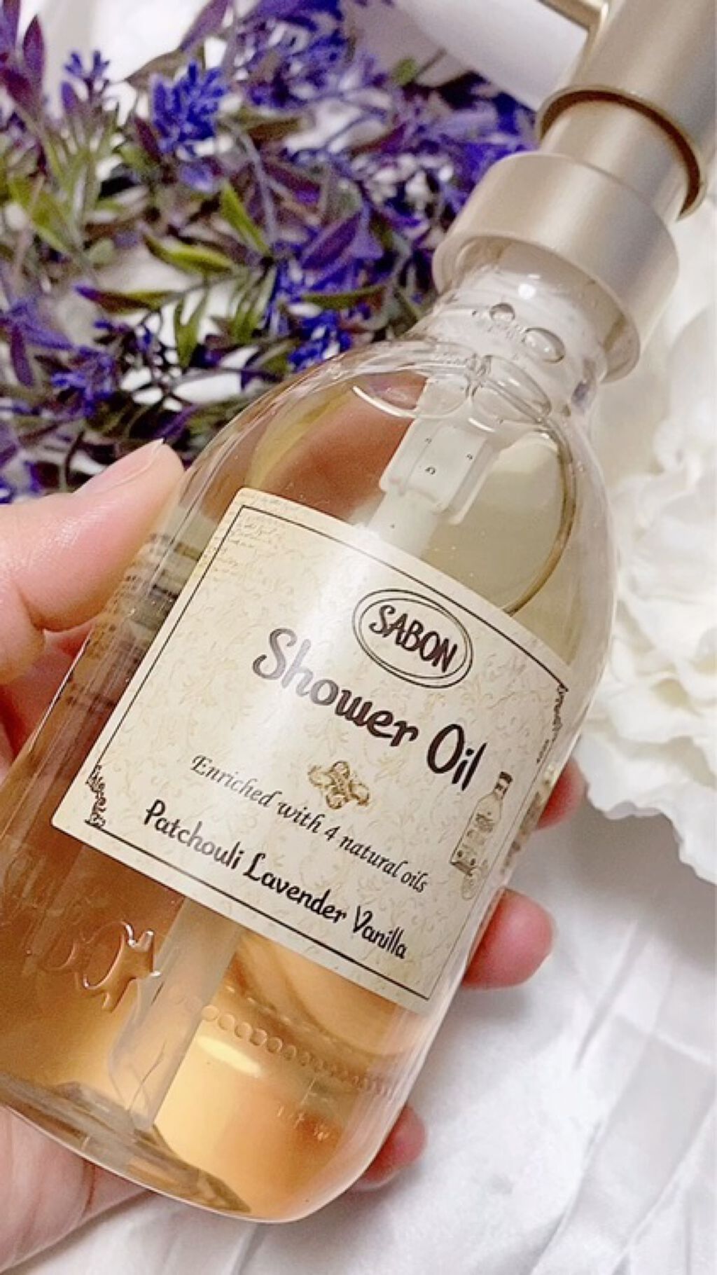 SABON シャワーオイル パチュリ ラベンダー バニラ