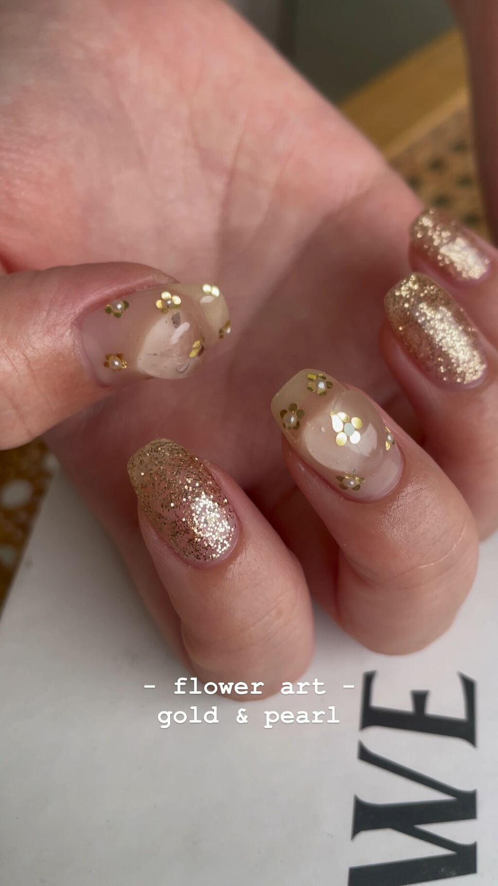 #ジェルネイル,#セルフネイル,#お花ネイル,#韓国ネイルのネイルデザイン