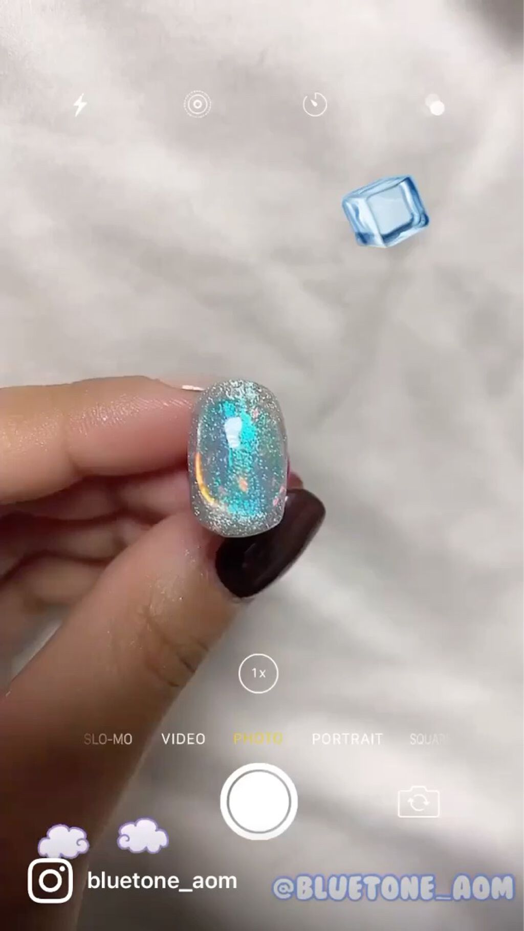 #ネイル,#セルフネイル,#ジェルネイル,#セルフジェルネイル,#オーロラネイル,#うるうるネイル,#氷ネイルのネイルデザイン