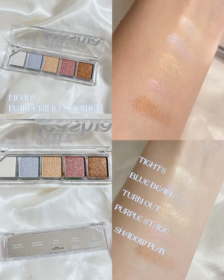 Mood Shower Face Palette No.101 バレリーノシャワー/unleashia/パウダーハイライトを使ったクチコミ（2枚目）