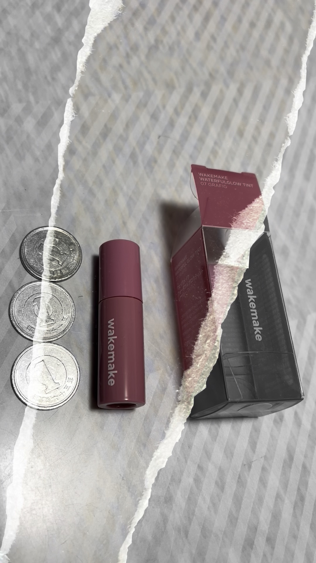 ウォータフルグロウティント/wakemake/リップティントを使ったクチコミ（1枚目）