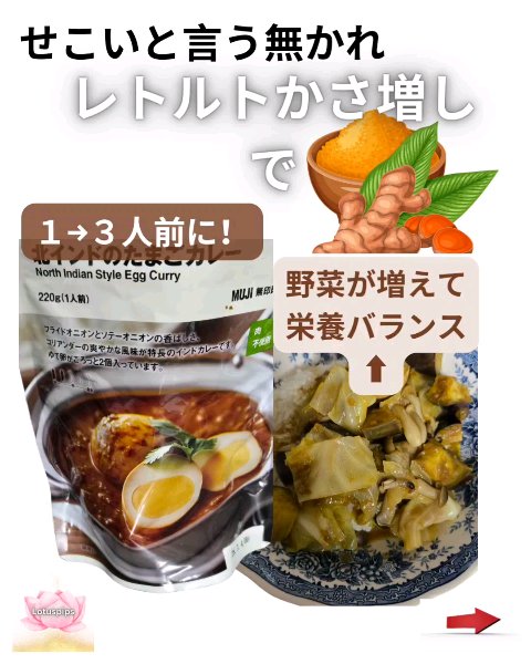 北インドのたまごカレー/無印良品/完全栄養食を使ったクチコミ（1枚目）