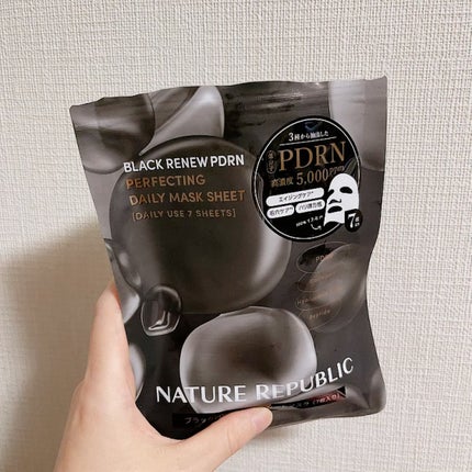 ブラックPDRN デイリーシートマスク/ネイチャーリパブリック/シートマスク・パックの動画クチコミ1つ目