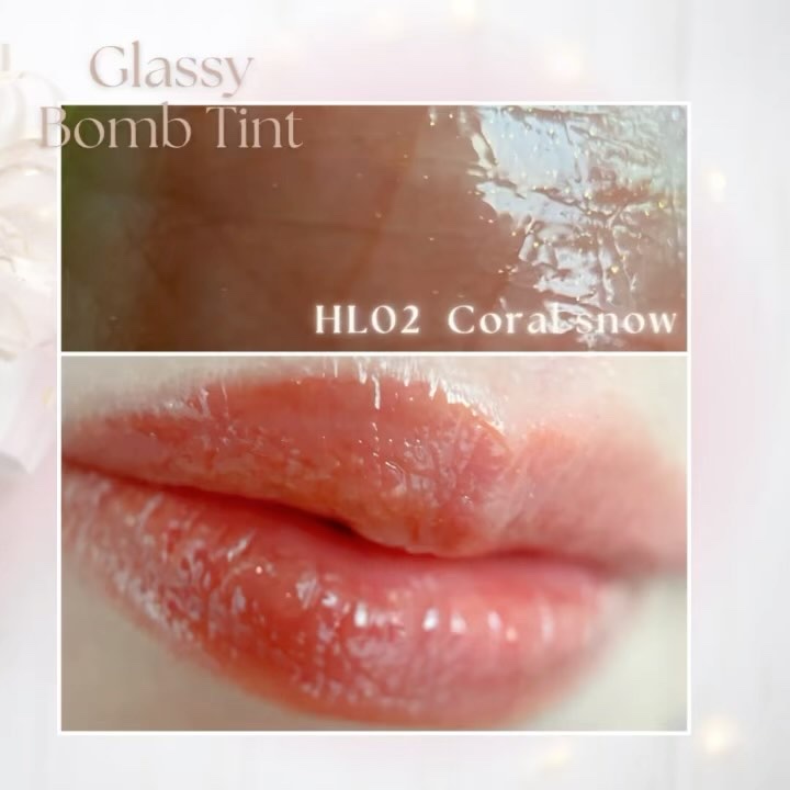 アンドバイロムアンド　グラッシーボムティント/&nd by rom&nd/リップティントを使ったクチコミ（3枚目）