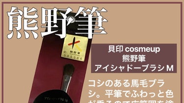 cosmeup 熊野筆 アイシャドーブラシ M/貝印/メイクブラシの動画クチコミ1つ目