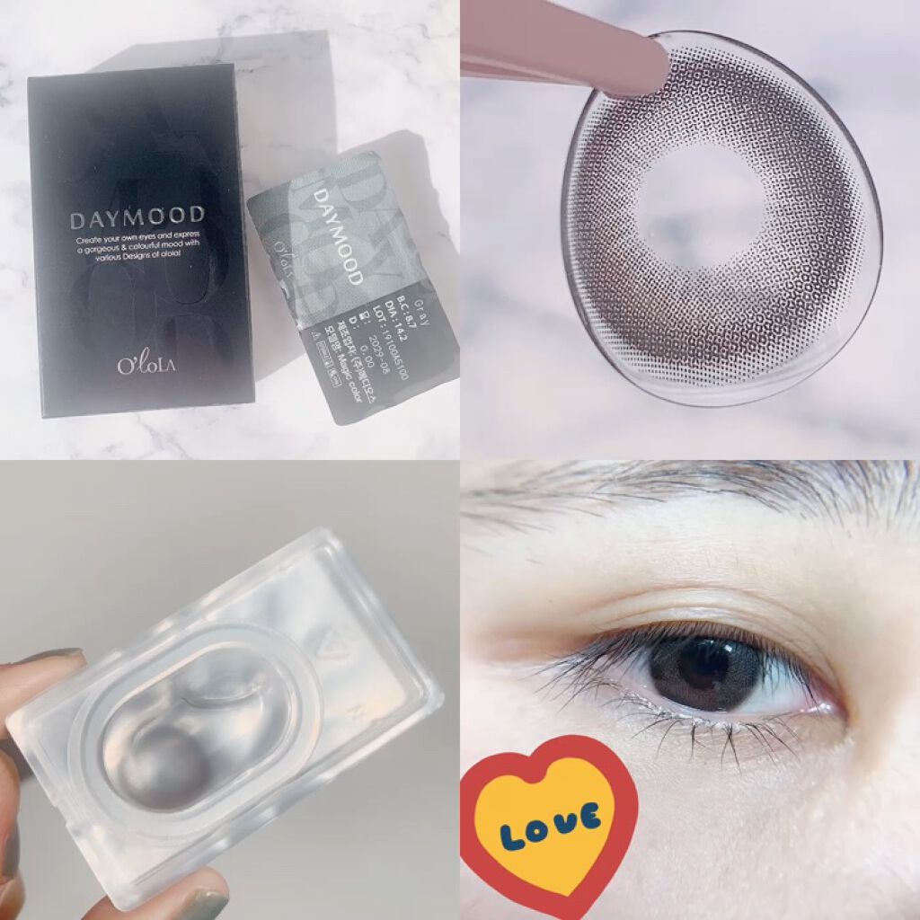 デームードグレーマンスリー (DAYMOOD GRAY monthly)/OLOLA/１ヶ月（１MONTH）カラコンを使ったクチコミ（2枚目）