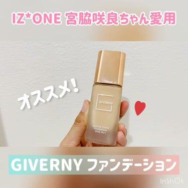 《GIVERNY 密着カバーファンデーション》

IZ*ONE宮脇咲良ちゃんが愛用しているファンデーション🌸(SPF30 PA＋＋)
色味が17号・21号・22号・23号の4種類！
カバー力・モチバッグ