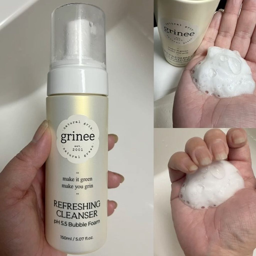 リフレッシングクレンザー/grinee/泡洗顔を使ったクチコミ（2枚目）