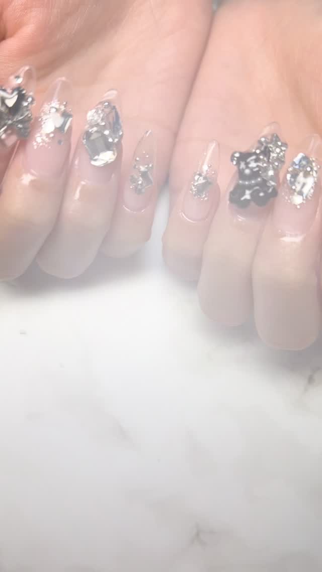 #ネイル,#ニュアンスネイル,#ジェルネイル,#ギャルネイル,#ネイル,#城陽ネイルのネイルデザイン