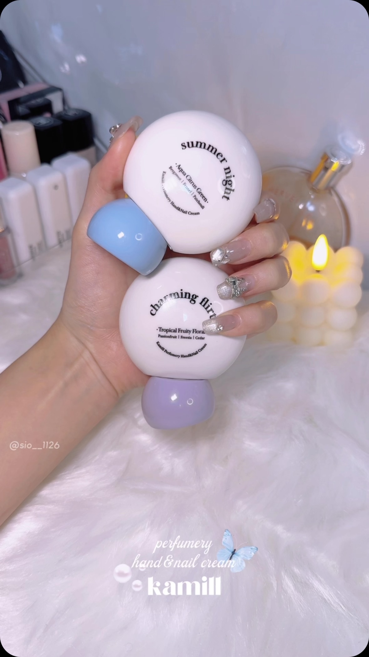 パフューマリー ハンド＆ネイルクリーム チャーミングフラート 50ml/カミール/ハンドクリームの人気ショート動画