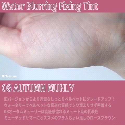 ウォーターブラーリングフィクシングティント/wakemake/リップティントを使ったクチコミ（2枚目）