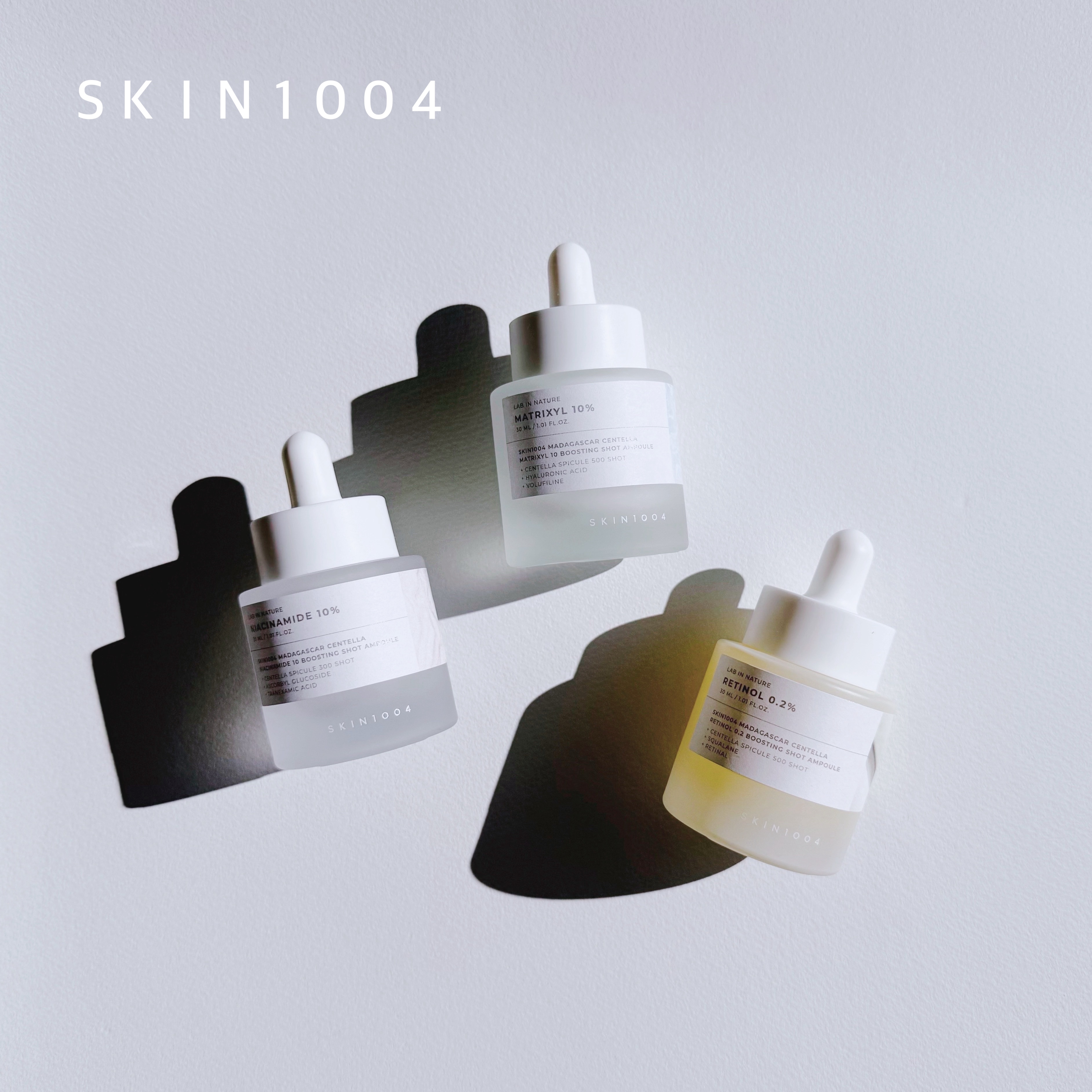 ✴︎SKIN1004✴︎

▶︎▶︎ナイアシンアミド10%ブースティングショットアンプル/30ml

⇒ツヤ・毛穴ケアに。


▶︎▶︎マトリキシル10%ブースティングショットアンプル/30ml

⇒乾燥したお肌に水分プランピング。


▶
