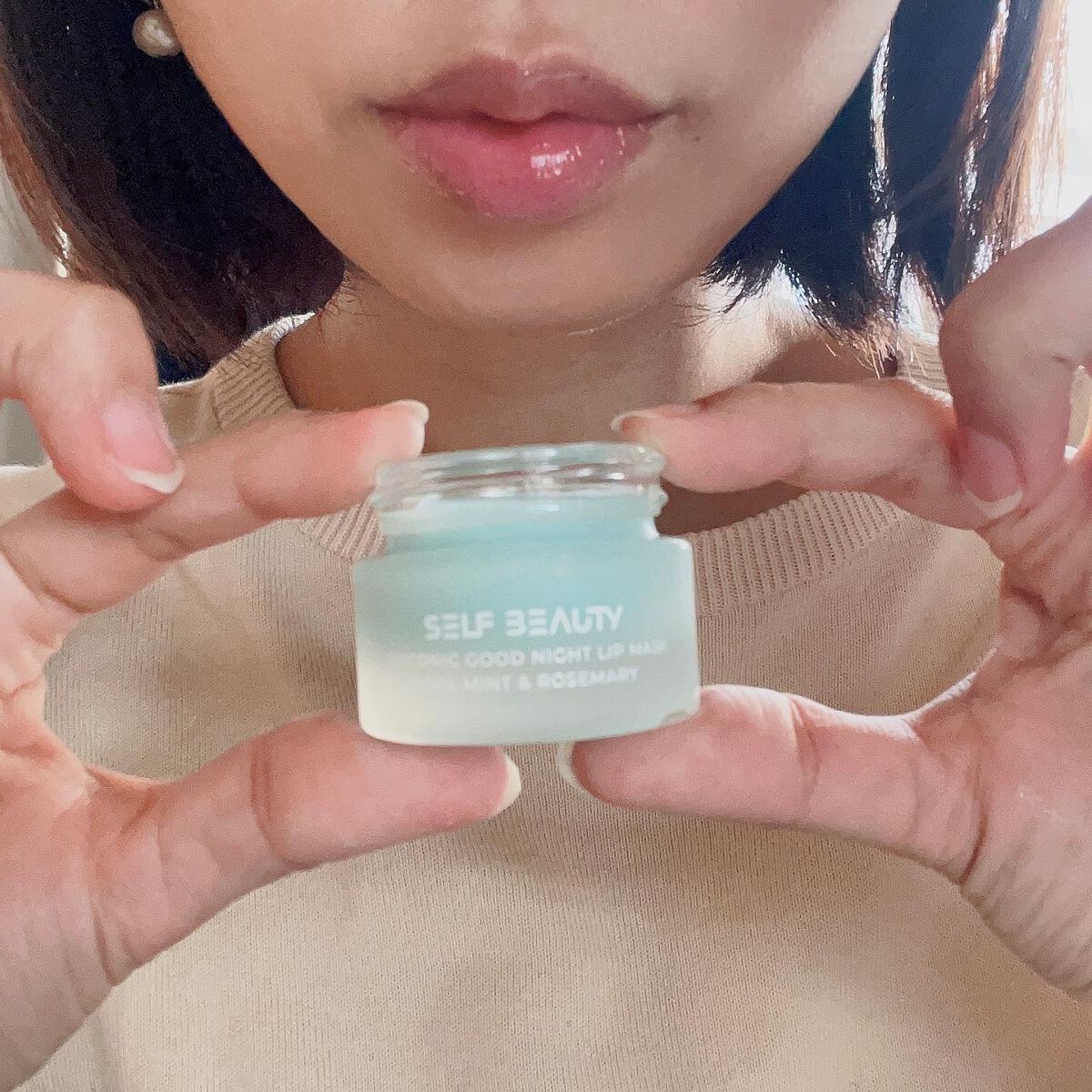 ユニコーングッドナイトリップマスク クールミント＆ローズマリー/SELF BEAUTY/リップマスクを使ったクチコミ（1枚目）