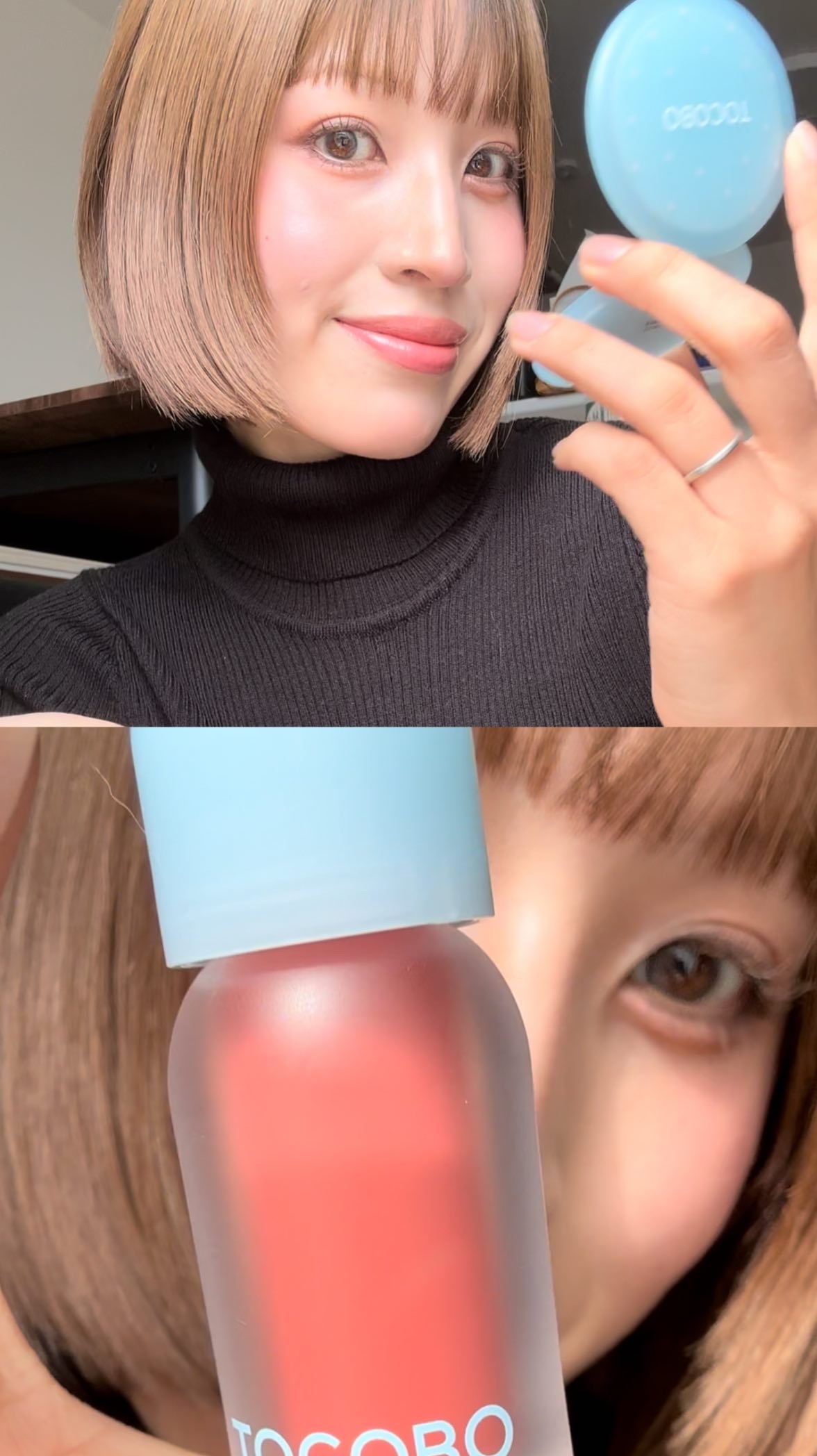 見たまんま発色💄
TOCOBO
ジューシーベリープランピングリップオイル
#18 コージーピンク

オイルだけど密着するグロスって感じでちゃんと粘膜リップが作れます！
プランピング効果も痛くなく日中つけてもストレス0

皮向けしないし飲み