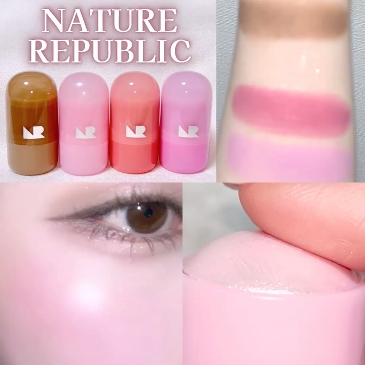 ネイチャーリパブリック クリームメルティングスティック 01アッシュジンジャーのクチコミ「#PR ネイリパから新作チークが登場🎀
▶︎しっとりした使用感で、仕上がりはふわっと☁️
▶︎.....」（1枚目）