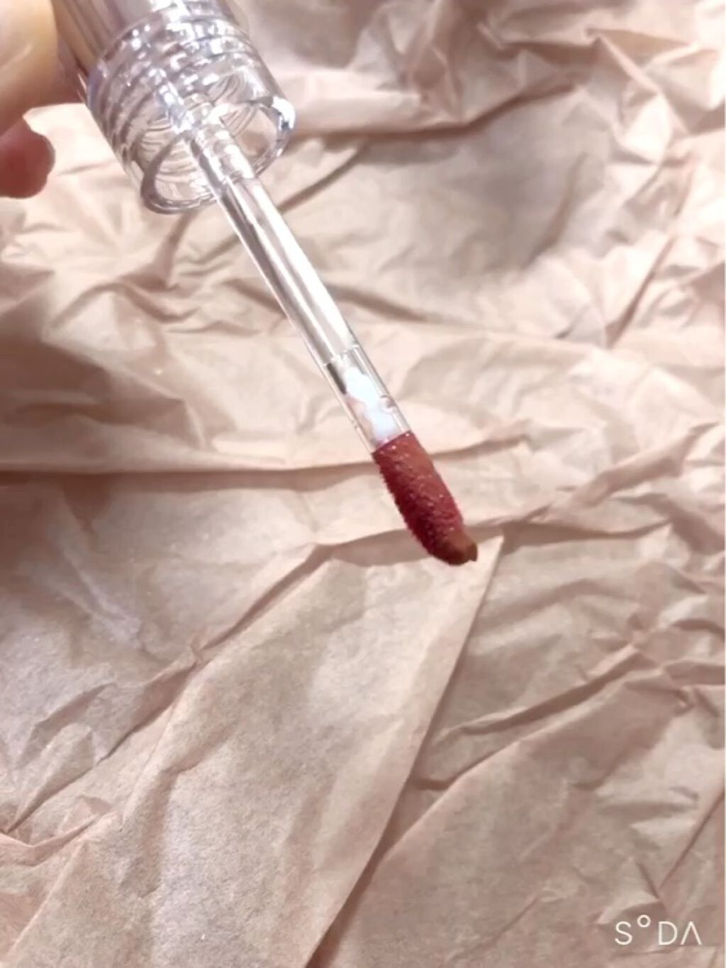 ニュアンスラップティント 02 珊瑚ローズ/Fujiko/リップティントを使ったクチコミ（3枚目）