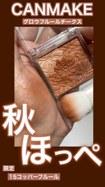 グロウフルールチークス/キャンメイク/パウダーチークの人気ショート動画